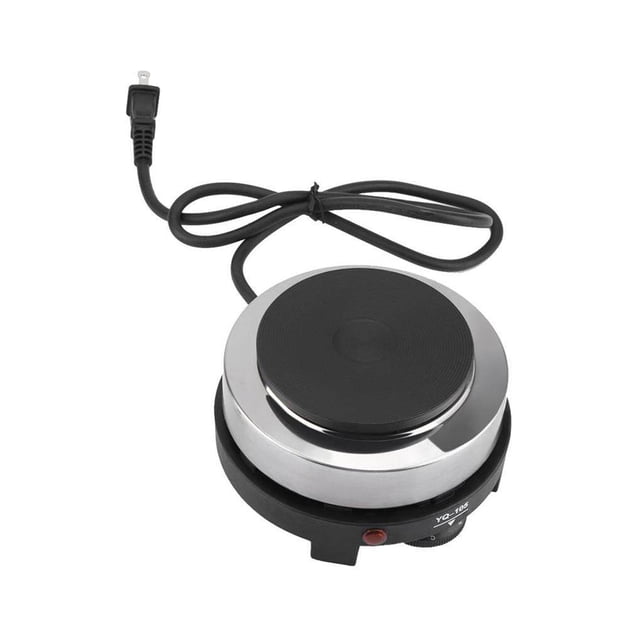 Bewildely Práctico eléctrico pequeño con enchufe de EE. UU. Calentador de té de 110 V Placa de calentamiento de 500 W Calentador de Juegos de servir café y té