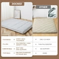 thumbnail image 5 of MOPHOTO Gray Floor Mattress with Storage Bag Japanese Futon Mattress Extra Thick Folding Sleeping Pad Futon Mattress Portable Camping Mattress, Queen, 5 of 12