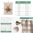 thumbnail image 6 of Brown Easter Tie Up Curtains for Windows, Adjustable Balloon Window Shades, Spring Watercolor Bunny Plaid Checkered Kitchen Window Treatments Adjustable Roll Up Curtain for Basement/Nursery 52"x45", 6 of 8