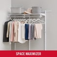 thumbnail image 2 of Rubbermaid Configurations Custom Closet Kit 2-4 Ft. Adjustable Metal Wire Shelving White Finish Expandable Organization System Hardware Included for Home Closet/Pantry/Laundry/Mudroom, 2 of 8