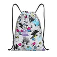 thumbnail image 1 of Pofeuu Monster High for Water-Resistant 210D Drawstring Bag Compact Foldable Design Gym Yoga Travel Essentials Lightweight Carryall-Small, 1 of 6