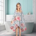 thumbnail image 6 of Pioneer Flower Floral Print Pattern Hooded Bath Towel，50"x30" for Ages 3 To 12 Kids, Quick Dry Lightweight Soft Microfiber Hood Beach Towel Cover Up for Kids, 6 of 7