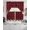 Red, variant on Christmas Snowman Swag Kitchen Curtains Sets for Windows 24 Inch Length, Winter Xmas Trees Snowflakes Red Short Window Curtain Panels Swags Valances and Tiers 3 Piece Set for Cafe/Dining Room