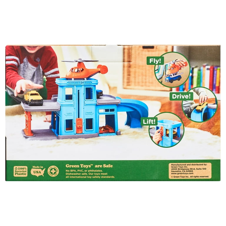 Green Toys Parking Garage, Unisex Vehicle Playset for