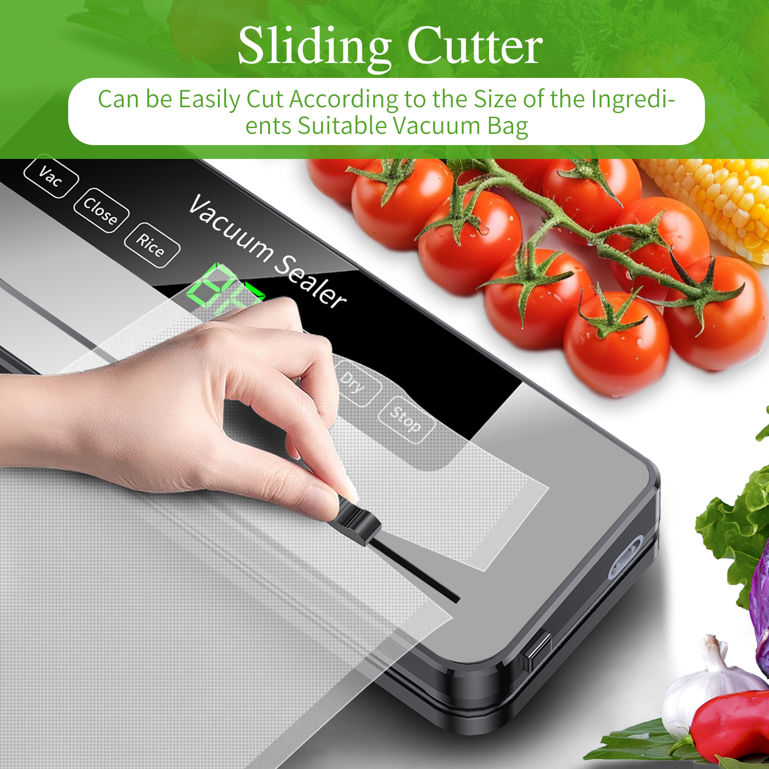 TINANA Vacuum Sealing Machine with Bags and Cutter photo 3