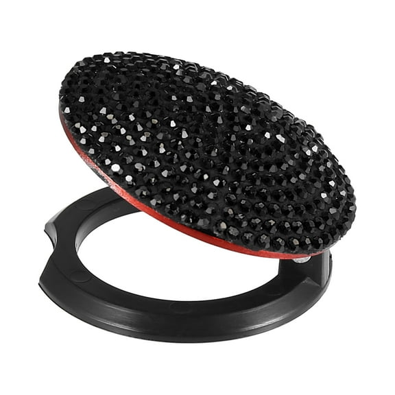 Bling Car Start Stop Engine Button Cover Black Rhinestone Anti Scratch Decorative Ring Ignition Protective Cover