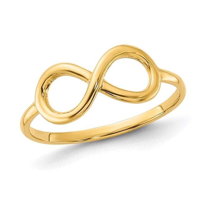 14K Yellow Gold Polished Infinity Ring (size 7)