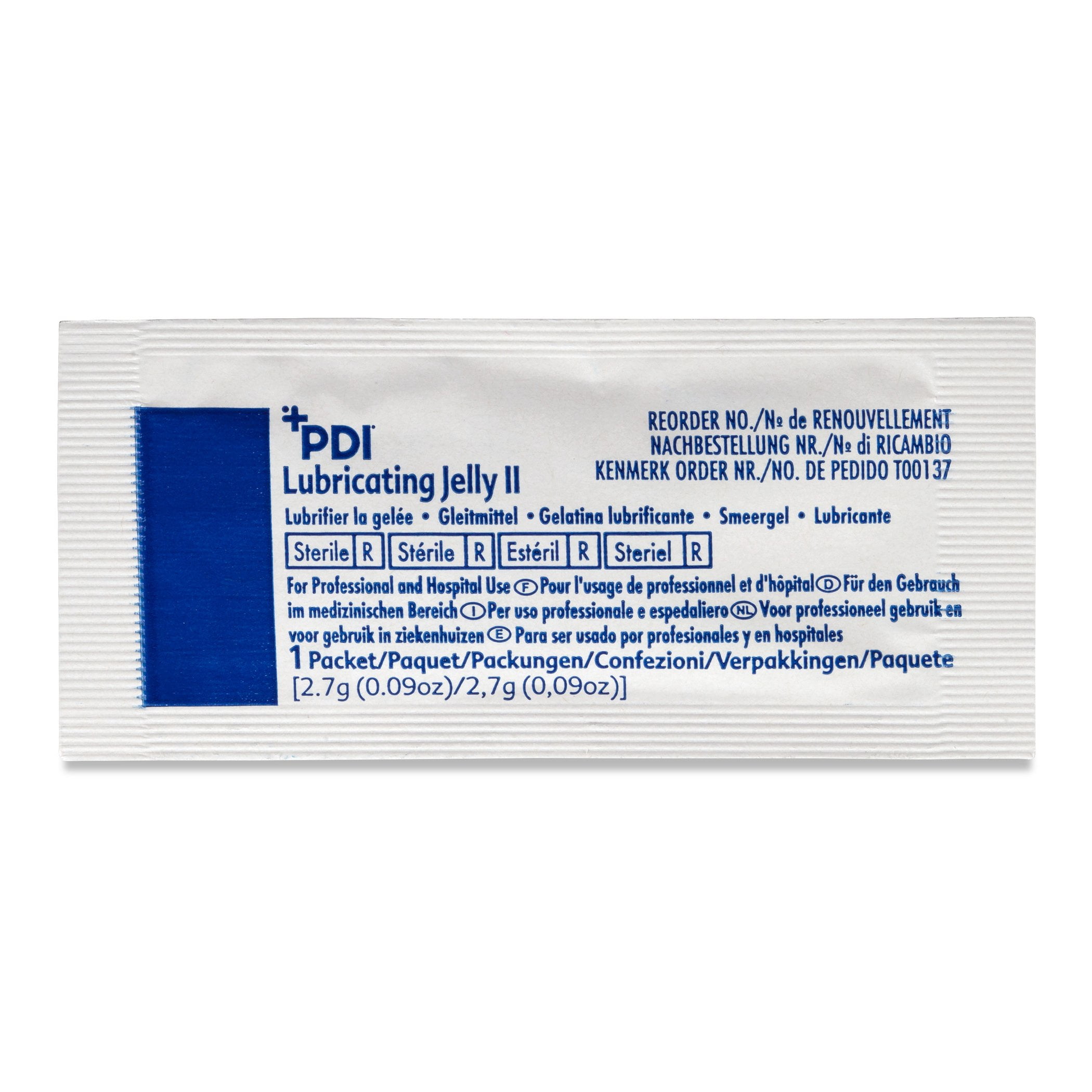 PDI Lubricating Jelly II 2.7 Gram Individual Packet Sterile, T00137