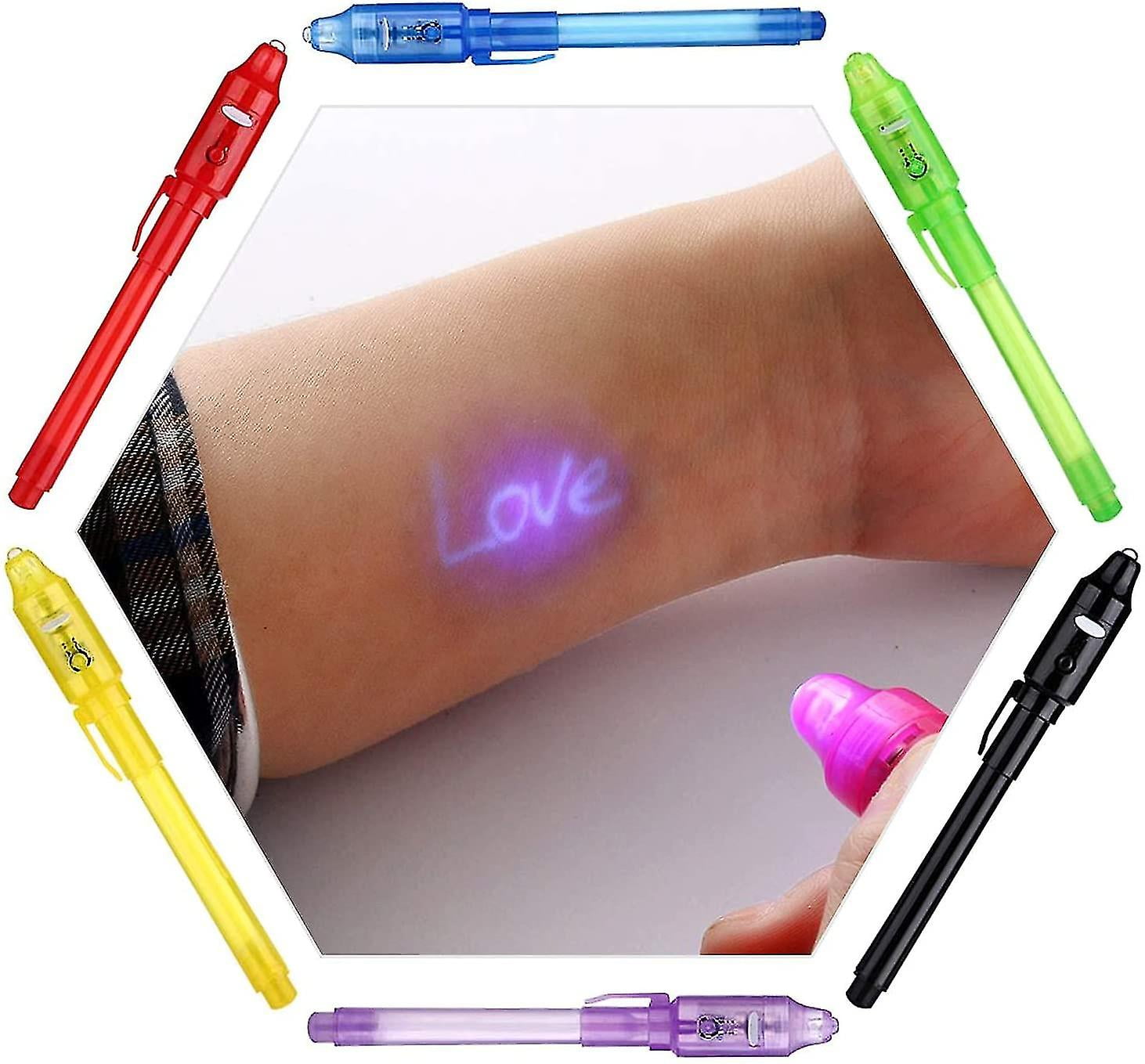 Invisible Ink Pen (12 Pack) Latest Spy Pen , With Uv Light
