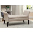 thumbnail image 1 of Furniture of America Banc de Rangement en Tissu Contemporain Arronia en Ivoire, 1 of 4