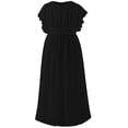 thumbnail image 4 of Bobifish Toddler Girls Bridesmaid Dress Flutter Sleeve Pleated Party Soft Flowy Dress Formal Evening Children Girls Dresss, 4 of 6