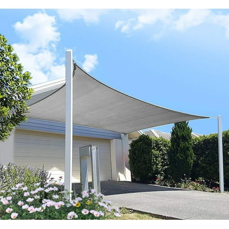 LCOKEIY Sun Shade Sail Canopy 6/8/10/12/16/20ft, 95% UV Block Rectangle Sunshade Canopy for Backyard Yard Patio Garden Outdoor,6ft x 8ft Gray