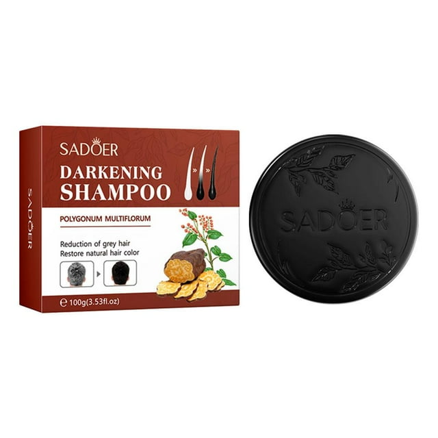 EZLIFE Barra de champú para cabello negro Polygonum Multiflorum Nourishment Jabón anticanas V4 B1G7