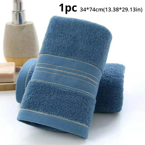 AFQH Thickened cotton towels are highly absorbent, solid color bath towels for adults
