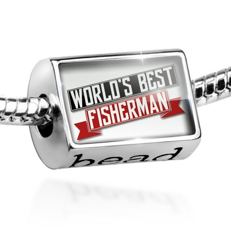 Bead Worlds Best Fisherman Charm Fits All European (Best Fisherman In The World)