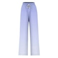 thumbnail image 4 of USNSM Summer Casual Pants for Womens High Waist Comfort Stretch Pants Cotton Linen Gradient Trousers with Pockets Light Blue S, 4 of 4