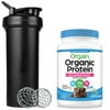 Orgain Organic Plan Protein & Superfoods Powder, Creamy Chocolate Fudge (2.02 LB) with BlenderBottle Classic V2 45-Ounce Shaker Bottle for Protein Shakes, Black and Bonus Nutrition Basics Whisk Ball