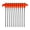 Red#530, variant on Heavy Duty Screw In Tent Stakes Sturdy Carbon Steel Ice Shanty Anchors with Cloth Bag for Outdoor Camping Patio Garden Canopies Ten Pack