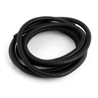 10mm Outside Hole Conduit Corrugated Cable Tube Bellows Hose Black 2.55M /8.4ft