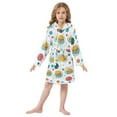 thumbnail image 6 of FORMRS Niños Bathrobe Unisex Hooded Robe Soft Plush Pajamas Sleepwear, Size 10-12T, Bubbles Hamburger, 6 of 7