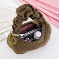 thumbnail image 2 of Bolso cruzados para mujer, bolsas de compras portátiles plisadas con cordón, moda en la nube, gran capacidad para vacaciones de fin de semana, 2 of 9