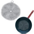 thumbnail image 4 of WALFRONT Stainless Steel Chainmail Scrubber Rust Proof Scraper Cleaner for Cast Iron Pan Pot Cookware, Pot Scraper, Cast Iron Scrubber, 4 of 8