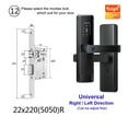 thumbnail image 2 of Door Lock, Smart Door Lock Tuya APP Fingerprint Digit Intelligence Electric 5 Unlock Method Support 8 Language Voice ,Easy to Install, 2 of 4