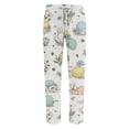 thumbnail image 3 of Domuza Men's Easter Bunny Pajamas Pants Casual Drawstring Stretch Waist Pj Pants Comfy Loose Fit Lounge Sleepwear with Pockets White XL, 3 of 4