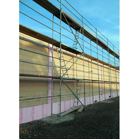 canvas print construction work site construction scaffolding stretched canvas 10 x