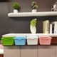 thumbnail image 3 of Cesta de plástico Cubo de basura colgante Caja de almacenamiento Oficina Cocina Gabinete de almacenamiento Puerta de almacenamiento Verde TUNC Sencillez, 3 of 5