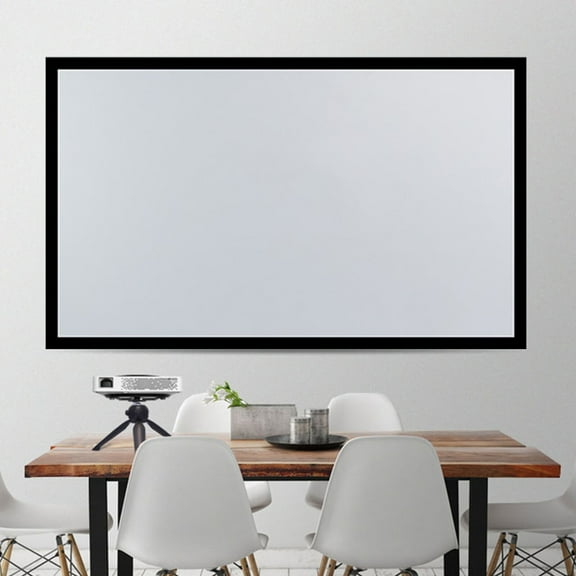 Aiqidi 135" Projector Screen 16:9 Aluminum Fixed Frame HD Wall Projection Glass Fiber Home Theatre Office HD TV Projection