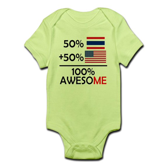 CafePress - Half Thai Half American Body Suit - Baby Light Bodysuit