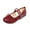 Wine, variant on Busydd Mary Jane Shoes Women Fashion Dual Strap Closure Round Toe Flat Shoes Casual Comfortable Bow Solid Color Dress Shoes for Daily Wear