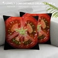thumbnail image 3 of Creowell Tomato Slice Four Seasons Universal Throw Pillow Cover Bed Sofa Pillow Home Decoration 22x22in, 3 of 5
