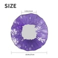 thumbnail image 4 of Kdxio Snowfall Sky White Purple Print Shower Cap for Women,Elastic and Reusable,Double Waterproof Layers Bathing Hat, 4 of 6