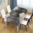 thumbnail image 3 of Yayeee Tablecloths for Rectangular Tables 60 x 108 inch Party Table Cover, Grey Hexagons, 3 of 6