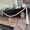 thumbnail image 6 of Inspired Indigo Easter Eggs Wood Bead Garland, Fireplace Mantel Decor for Easter or Spring, 6 of 8