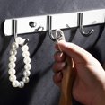 thumbnail image 4 of 2Pcs Stainless Steel 32cm Hanger with 6 Hooks Household Organization Accessories, 4 of 11