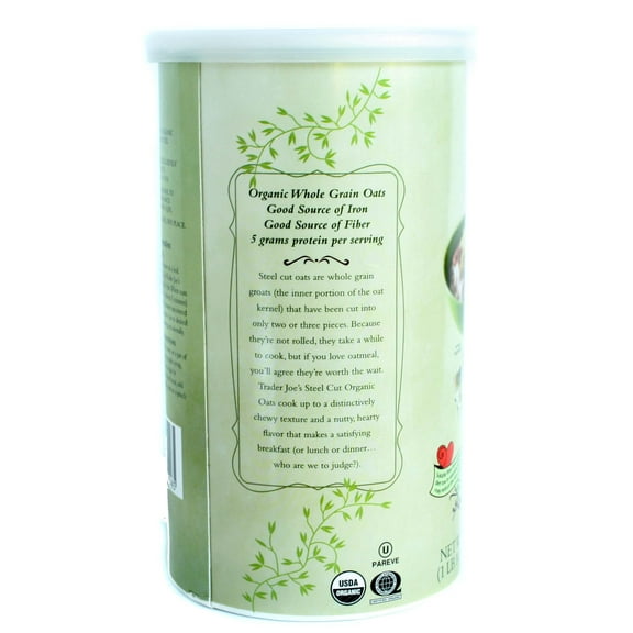 Trader Joe's Steel AJH3 Cut Organic Oats 30 oz