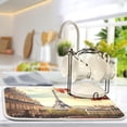 thumbnail image 5 of FREEAMG Dish Drying Mat Eiffel Tower Landscape Absorbent Dry Mats for Dishes Draining Pad for Kitchen Countertop 16" x 18", 5 of 7