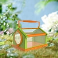 thumbnail image 6 of YWMJZEU Folding Butterfly Habitat Cage Critter Mesh Cage W/ Carrying Handle Green Orange, 6 of 9