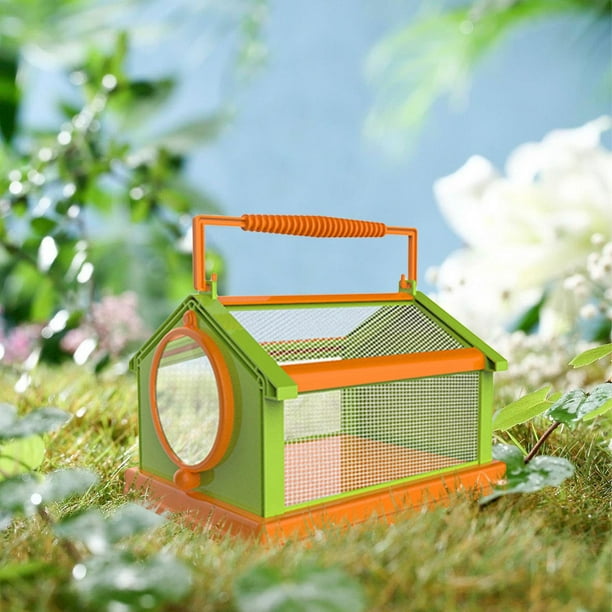 Folding Butterfly Habitat Cage with Carrying Handle Caterpillars Orange 