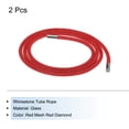 thumbnail image 3 of 2 Pcs 1.5 Yard 6 mm Rhinestone Tube Rope DIY Diamond String for DIY Trouser Hoodie Drawstring Sweaters Bright Red, 3 of 5