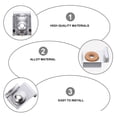 thumbnail image 4 of OUNONA 2 Sets/8pcs Glass Mirror Frame Retainer Clips Waterproof Silver Iron Simple Design for Glass Shelves Fixing, 4 of 7