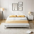 thumbnail image 3 of King Size Metal Bed Frame,Platform King Bed Frame with Arch Design,6 Inch Heavy Duty Strong Support Slats,Sturdy Mattress Foundation,Easy Assembly,No Box Spring Needed，White, 3 of 8