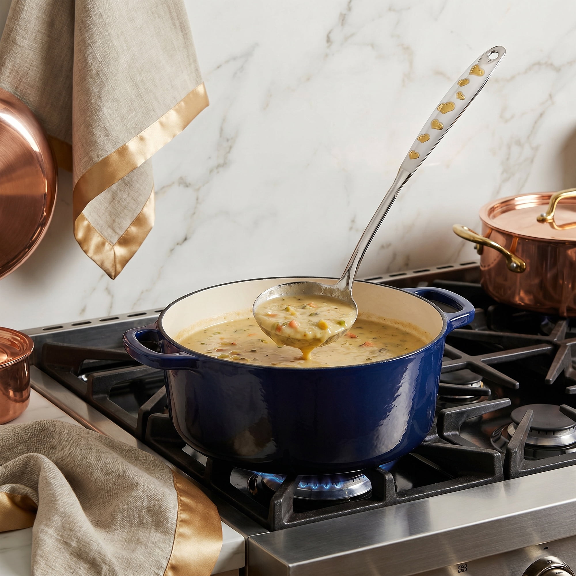 Unique Bargains Stainless Steel Non Stick Heat Resistant Spoon Soup B 13.7" x 3.7"