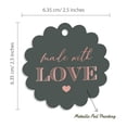 thumbnail image 6 of Inkdotpot Made With Love Text Bottle Tag Real Rose Gold Foil Favor Hang Tags 100 Pack, 6 of 6