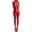 Burgundy, variant on Sheer Bodysuit for Women Full Body See Through Oil Shiny Glossy Jumpsuits Long Sleeve One Piece Zipper Catsuit for Party Dance Clubwear XL Pink