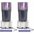 thumbnail image 3 of Cup Display Stand Turner For Epoxy Glitter Tumblers, Battery / USB Operated 360 Degree Rotating Display Base Turntable, Tumbler Spinner Machine Silver Mirrored Top for Bling Tumblers Mugs, 3 of 7