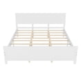 thumbnail image 6 of Modern Wood King Size Platform Bed Frame with Headboard, Mattress Foundation with Wood Slat Support, No Box Spring Needed, King Bed Frame for Bedroom, White, 6 of 8